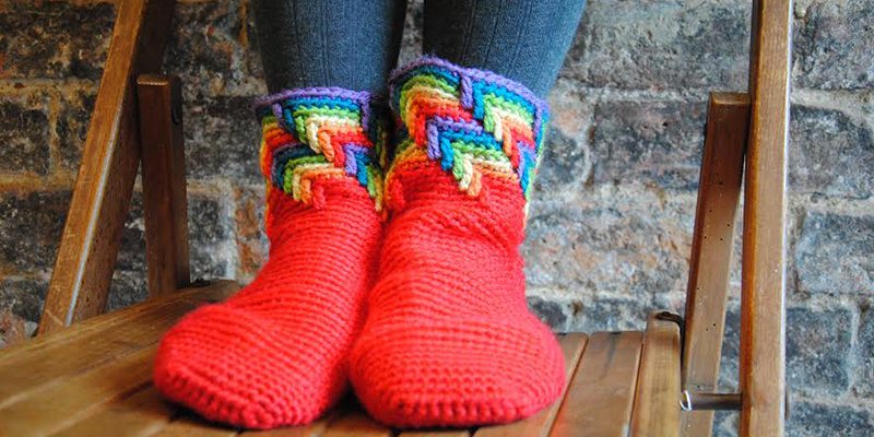 Rainbow Slipper Socks
