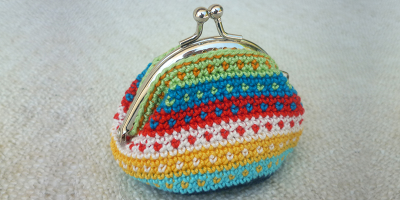 Stripes and Dots Coin Purse