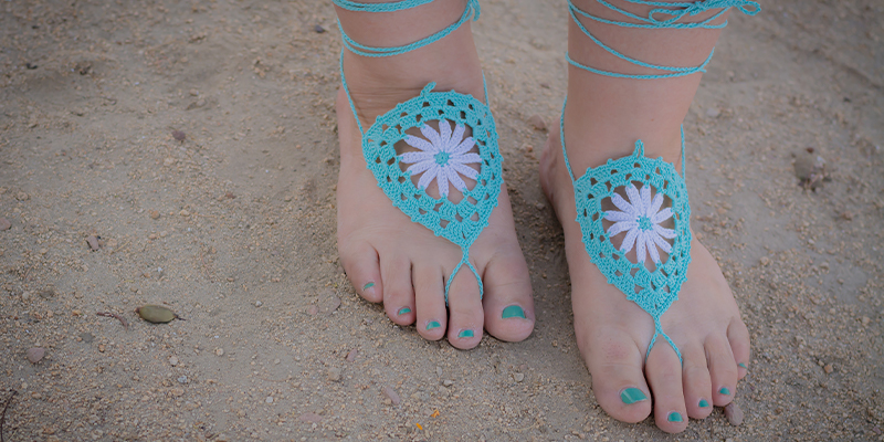 Summer Daisy Barefoot Sandals