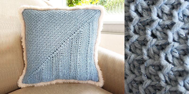 Tunisian Crochet Textured Pillow