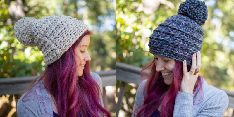 The Simple Pompom Hat