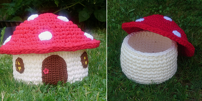 Toadstool Basket Fairy House