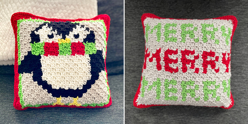 Christmas Penguin Pillow