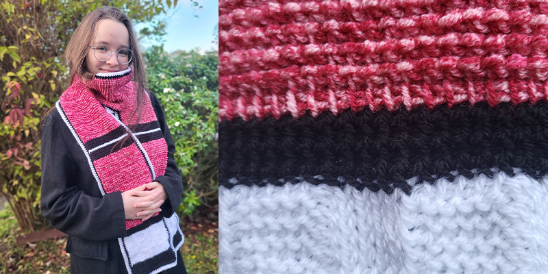 From Rags To Riches Tunisian Crochet Scarf